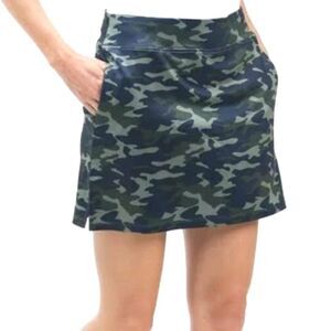 RYANDREW Camouflage Print Golf Tennis Skort Lightweight Activewear Womens XL